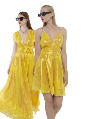 eleganti vestiti in giallo hanita