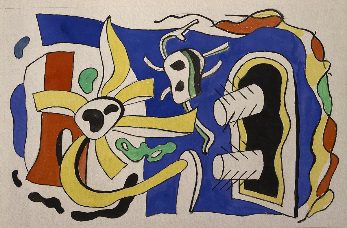 Matisse_ Fernand Léger, Composizione su fondo blu (1937) -Musée de Grenoble