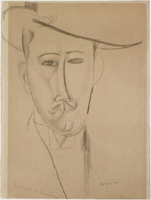 Padova mostra Matisse Amedeo Modigliani,
Ritratto di uomo 1915. Musée de Grenoble