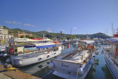 Cilento Porto turistico, barche della Coop. Cilento Blu 