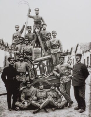 Fabbrica Crespi d'Adda squadra dei vigili del fuoco