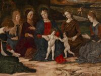 Andrea Mantegna Madonna col Bambino, San Giovannino e sei sante - Museo Correr Venezia