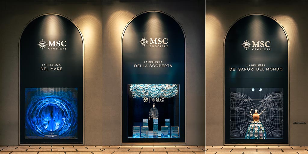 Milano Msc Crociere Rinascente installazioni artistiche