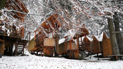 San Valentino 2025 Slovenia Case in legno Ribno Alpine Glamping