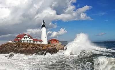 Fari di luce Costa del faro di Portland Head (Ph. Richard Morin)