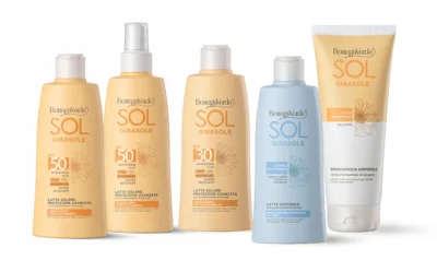 Protezione solare. crema solare, emulsione, Bottega verde