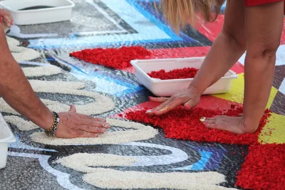 Marche - Infiorata Corpus Domini -Castelraimondo - Macerata