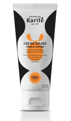 Protezione solare. crema solare, emulsione, Società del karité