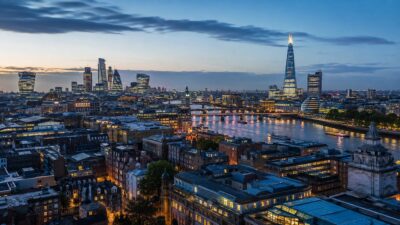 Skyline di Londra e East End tra le 10 cose da fare in città