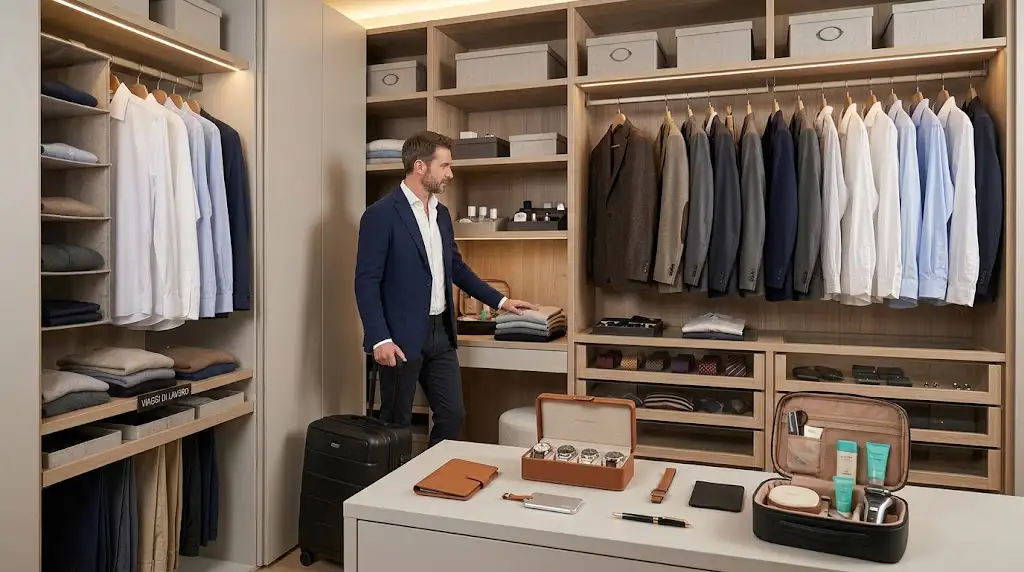 organizzare armadio business travel