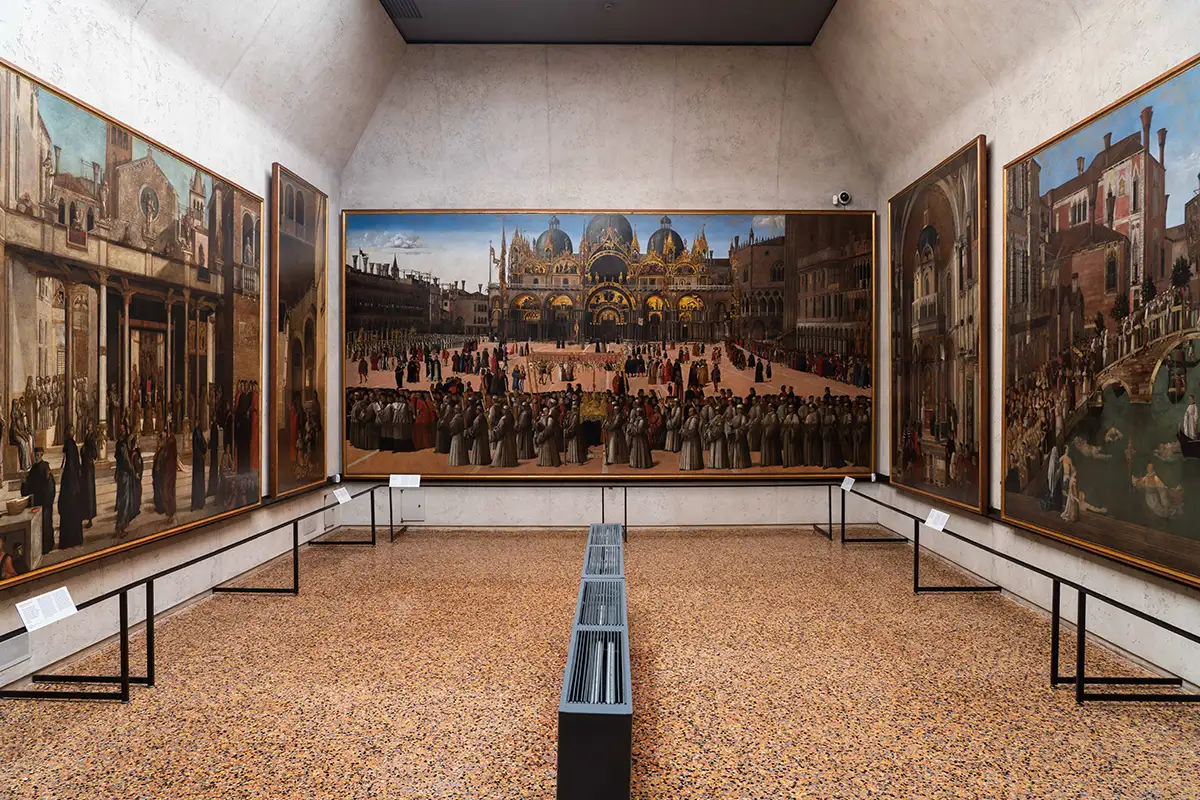 Venezia, Ciclo dei Miracoli della Vera Croce, Gallerie dell'Accademia, Gianmaria Potenza, Ca' Pesaro, Museo Correr,